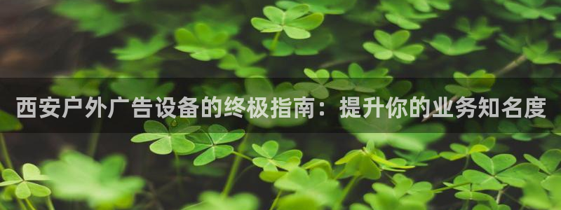 杏宇平台怎么样：西安户外广告设备的终极指南：提升你的业务知名度