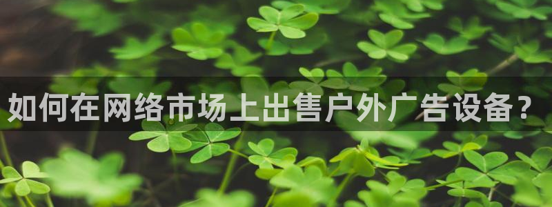 杏宇平台代理怎么赚钱的：如何在网络市场上出售户外广告设备？