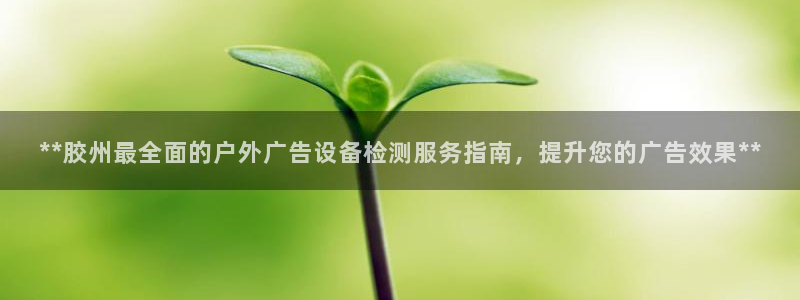 杏宇平台登录步骤图：**胶州最全面的户外广告设备检测服务指南，提升您的广告效果**