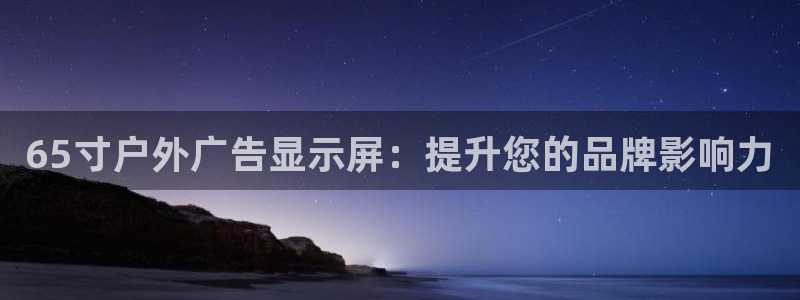 杏宇平台注册地址在哪里：65寸户外广告显示屏：提升您的品牌影响力