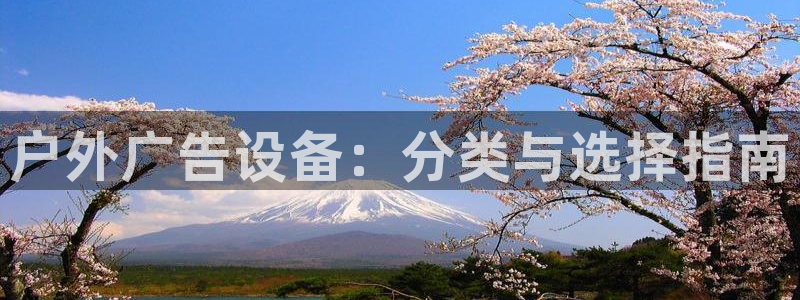 杏宇平台代理怎么样可靠吗：户外广告设备：分类与选择指南