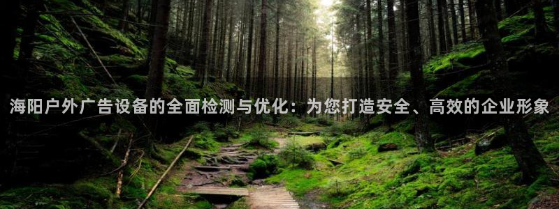 杏宇平台主管：海阳户外广告设备的全面检测与优化：为您打造安全、高效的企业形象