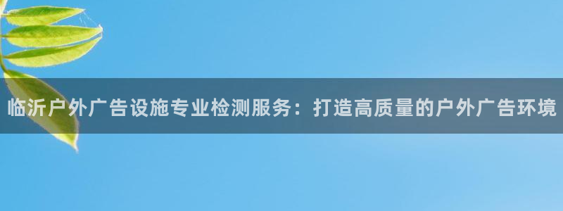 杏宇平台提现为什么这么久呢：临沂户外广告设施专业检测服务：打造高质量的户外广告环境