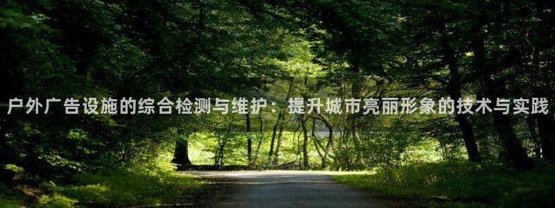 杏宇平台总代理：户外广告设施的综合检测与维护：提升城市亮丽形象的技术与实践