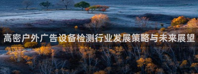 杏宇官方平台官网入口：高密户外广告设备检测行业发展策略与未来展望
